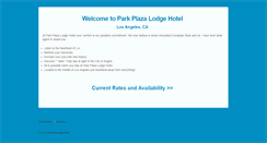 Desktop Screenshot of parkplazalodgehotel.com