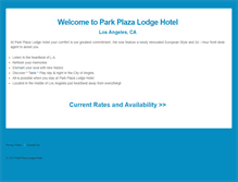 Tablet Screenshot of parkplazalodgehotel.com